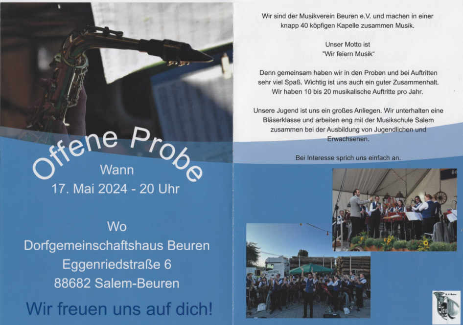 offene Musikprobe - 17.05.2024